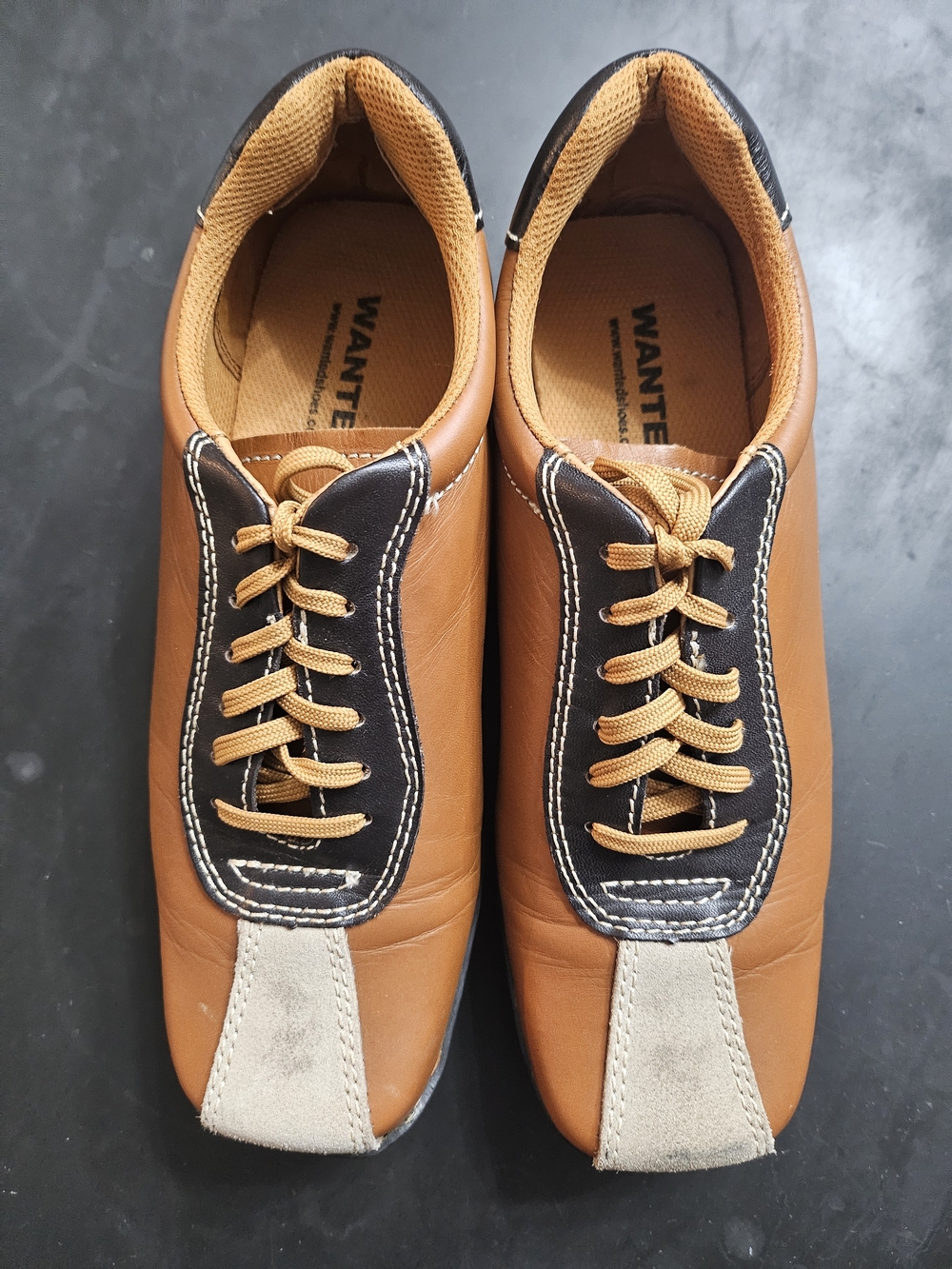 Wanted Shoes Women's Majic Tan and Brown Leather Lace Up size 6.5